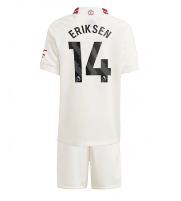 Manchester United Christian Eriksen #14 Tredjeställ Barn 2023-24 Kortärmad (+ Korta byxor)